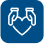 heart in hands icon.